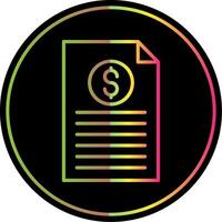 Invoice Line Gradient Due Color Icon vector