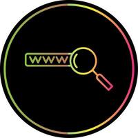Keyword Search Line Gradient Due Color Icon vector
