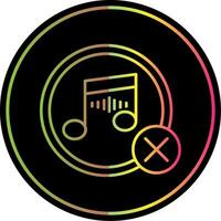 No Music Line Gradient Due Color Icon vector