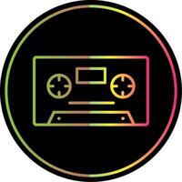 Cassette Line Gradient Due Color Icon vector