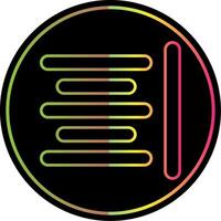 Horizontal Align Line Gradient Due Color Icon vector