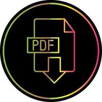 descargar pdf línea degradado debido color icono vector