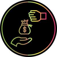 Bribery Line Gradient Due Color Icon vector