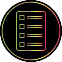 Task List Line Gradient Due Color Icon vector