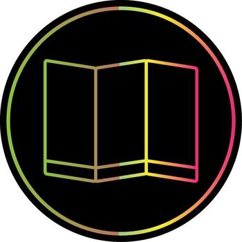 Folding Screen Line Gradient Due Color Icon vector