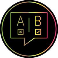 Ab Testing Line Gradient Due Color Icon vector