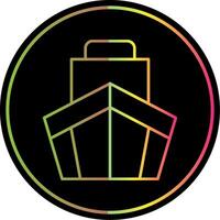 Cargo Line Gradient Due Color Icon vector