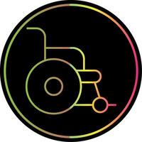 Wheelchair Line Gradient Due Color Icon vector