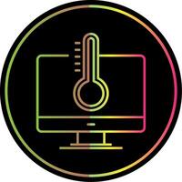 Temperature Line Gradient Due Color Icon vector