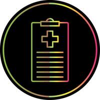 Medical Chart Line Gradient Due Color Icon vector