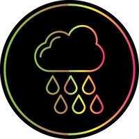 Rainy Line Gradient Due Color Icon vector