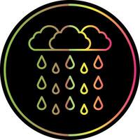 pesado lluvia línea degradado debido color icono vector