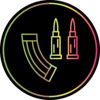 Ammunition Line Red Circle Icon vector