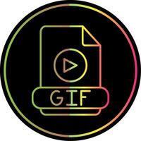 Gif Line Gradient Due Color Icon vector