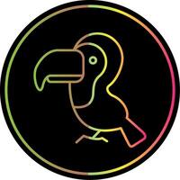 Toucan Line Gradient Due Color Icon vector