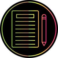 Notes Line Gradient Due Color Icon vector