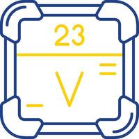 Vanadium Line Two Color  Icon vector