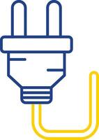 Plug Line Two Color Icon vector