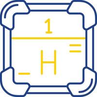 Hydrogen Line Two Color  Icon vector