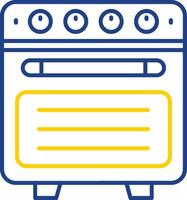 Oven Line Two Color Icon vector