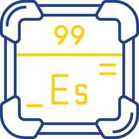 Einsteinium Line Two Color Icon vector