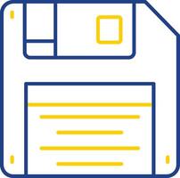 Floppy disk Line Two Color Icon vector