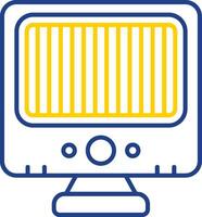 Heater Line Two Color  Icon vector