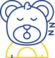 Sleep Line Two Color  Icon vector