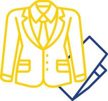 Business suit Line Two Color  Icon vector