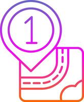 One Line Two Color Icon vector