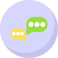Chat Flat Bubble Icon vector