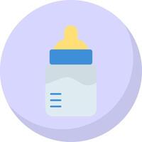 Baby Bottle Flat Bubble Icon vector