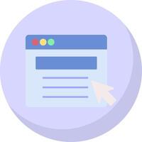 Web Portal Flat Bubble Icon vector