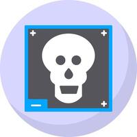 Skull X - ray Flat Bubble Icon vector