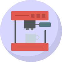 Coffee Machine Flat Bubble Icon vector