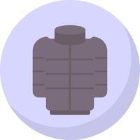 Puffer Coat Flat Bubble Icon vector