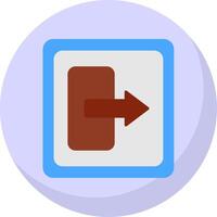 Log Out Flat Bubble Icon vector