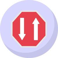 Two Way Flat Bubble Icon vector