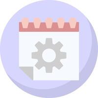 Time Management Flat Bubble Icon vector