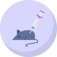 Animal Testing Flat Bubble Icon vector