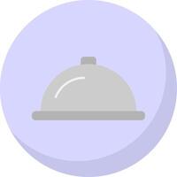 Serving Dish Flat Bubble Icon vector