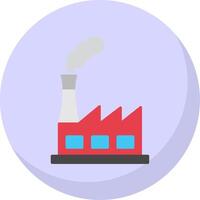 Power Plant Flat Bubble Icon vector