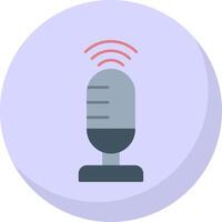 Voice Recording Flat Bubble Icon vector