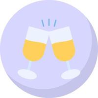 Cheers Flat Bubble Icon vector