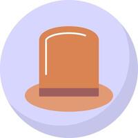 Top Hat Flat Bubble Icon vector
