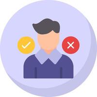 Decision Making Flat Bubble Icon vector