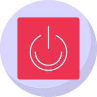 Turn On Flat Bubble Icon vector