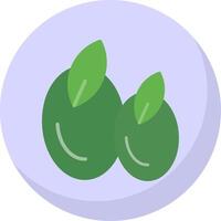 aceituna plano burbuja icono vector