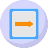 Right Flat Bubble Icon vector