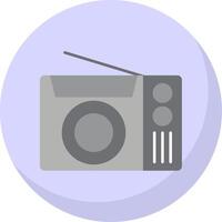 Radio Flat Bubble Icon vector